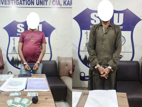 کراچی؛ ایس آئی یو کارروائیاں، ڈپٹی اسپیکر کے نام فراڈ کرنے والے جعلساز سمیت دو ملزمان گرفتار