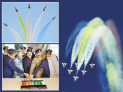 پاک چین  عالمی ایئر شو پاکستانی فضاؤں میں چینی جنگی جہازوں کا پہلا مظاہرہ