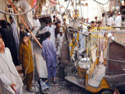 دھماکے میں جاں بحق تینوں افراد کو سپرد خاک کردیا گیا