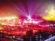 پیونگ چانگ رنگ و نور کی برسات میں نہا گیا