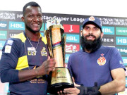 پی ایس ایل ٹرافی ہاتھوں میں تھامے دونوں کپتانوں میں ٹھن گئی