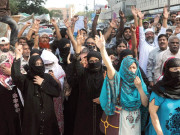 نجی کمپنی کے فراڈ کا شکار افراد کا پریس کلب کے سامنے مظاہرہ