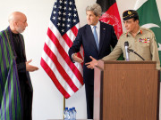 کرزئی کیانی اور کیری کی ملاقات افغان امن عمل پر سہ فریقی مذاکرات بے نتیجہ ختم