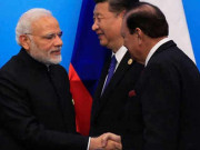 چین میں صدرممنون حسین سے بھارتی وزیراعظم اور روسی صدر کی ملاقات