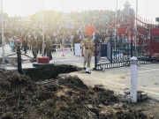 واہگہ بارڈر پر پاکستان اور بھارت کے دروازوں کی تبدیلی