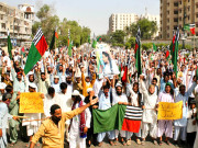 پولنگ کے دوبارہ اعلان پر متحدہ دینی محاذ کا دھرنا ختم 