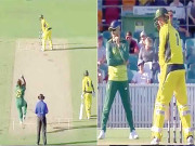 جنوبی افریقہ سے میچ جارج بیلی کا غیرمعمولی بیٹنگ اسٹانس موضوع بحث بن گیا