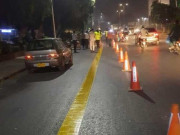 شارع فیصل پر موٹر سائیکل سوار لین کا افتتاح خلاف ورزی پر چالان ہونگے