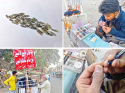 چاول کے دانے پرمہارت سے نام کندہ کرنے کا فن روزگار کا ذریعہ بن گیا