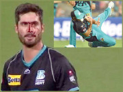 بگ بیش لیگ  بین کٹنگ کیچ تھامنے کی کوشش میں ناک تڑوا بیٹھے