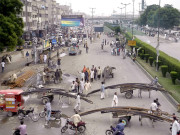 ناظم آباد اور لیاقت آباد کے مکینوں کا بجلی کی عدم فراہمی پر احتجاج