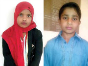 8 سالہ سعدیہ اور کم سن محمد عمر کے والدین کی تلاش