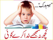 ’’ہوم ورک‘‘ کچھ نہ سمجھے خدا کرے کوئی