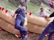 لیورپول کے فٹبال شائق نے ایشین نژاد شخص کو فوارے میں پھینک دیا