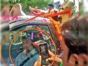 گرمی سے پریشان گوتم گھمبیر کا انتخابی مہم میں ’ ڈپلیکیٹ ‘ کا استعمال