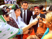 آصفہ بھٹو فریال تالپور اور قائم علی شاہ کا نصرت لوپ بند کا دورہ 