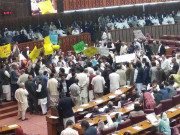 قومی اسمبلی کا بجٹ اجلاس ہنگامہ آرائی کی نذر