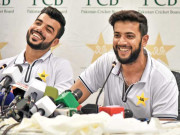 عماد وسیم اور شاداب خان کی پریس کانفرنس میں غیر سنجیدگی