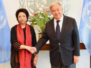 ملیحہ لودھی کی سیکرٹری جنرل اقوام متحدہ سے ملاقات مقبوضہ کشمیر پر گفتگو