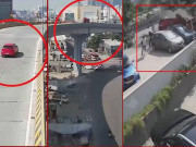 تیز رفتار کار فلائی اوور سے نیچے راہگیروں پر جاگری ویڈیو وائرل