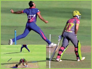 وہاب ریاض کے یارکر پر وان ڈیر میرو کی وکٹیں اڑگئیں نوبال نے بچالیا