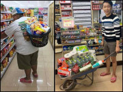 پلاسٹک کی تھیلی پر پابندی کنجوس گاہکوں کا سامان لے جانے کا انوکھا طریقہ