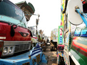 گڈز ٹرانسپورٹ ہڑتال جاری تجارت بند 14ارب کا نقصان