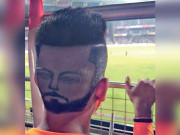 مداح نے سر کے عقبی حصے پر ویرات کوہلی کی شکل کا ہیئر ٹیٹو بنوالیا