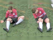 خاتون فٹبالر نے دوران میچ اترنے والے گھٹنے کو خود ہی اپنی جگہ پر بٹھا دیا