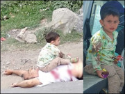 سہما ہوا بچہ کشمیر کی اصل تصویر