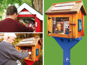 لٹل فری لائبریری جہاں کتابوں کا مفت تبادلہ ہوتا ہے 