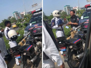 ٹریفک پولیس نے گاڑیوں کو ٹکر مار کر فرار ہرنیوالی پولیس موبائل کو پکڑ لیا