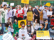 سہولتوں کی عدم فراہمی ڈیفنس کے مکینوں کا دوبارہ احتجاج