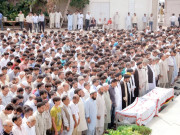 فرقہ وارانہ ٹارگٹ کلنگ کا شکار باپ بیٹے سپرد خاک