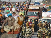 بھارتی کسانوں کے احتجاج میں ٹرانسپورٹرز بھی شریک پہیہ جام ہڑتال کی دھمکی