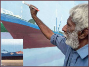 کراچی کی ساحلی بستی میں ملک کی سب سے بڑی پینٹنگ بنادی گئی