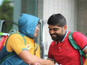 نیوزی لینڈ کے خلاف پہلا ٹیسٹ میچ کھیلنے کے لیے پاکستان کرکٹ ٹیم ترنگا پہنچ گئی