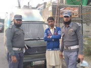 55 ہزار روپے کے ٹریفک چالان کی نادہندہ گاڑی پکڑی گئی