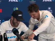 واٹلنگ پریس کانفرنس کے دوران ولیمسن سے آٹوگراف لینے آگئے