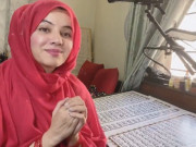 رابی پیرزادہ نے قران پاک کی کتابت شروع کردی