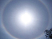 شیر گڑھ سورج کے گرد دائرہ نمودار لوگ استغفراللہ کا ورد کرتے گھروں سے نکل آئے