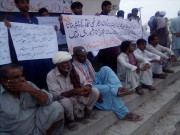 گوادر میں ڈیم بنانے کیلئے زمینوں پر قبضوں کیخلاف احتجاج