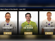 آئی سی سی نے پلئیرز آف دی منتھ کے لئے نامزدگیوں کا اعلان کردیا