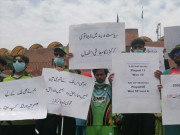 قومی بلائنڈ کرکٹرز پی سی بی کے خلاف سراپا احتجاج