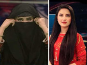 خاتون ٹی وی اینکر کا برقعہ پہن کر لائیو پروگرام