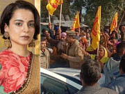 ’معافی مانگو ورنہ۔۔‘ کسانوں نے کنگنا کی گاڑی کو گھیرے میں لے لیا