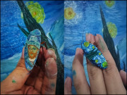 مردہ لال بیگوں پر بنے مصوری کے فن پارے