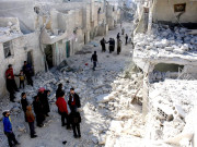 شام حلب میں فضائی حملے 51 افراد ہلاک جنیوا مذاکرات میں ڈیڈ لاک کیمیائی ہتھیار لینے امریکی بحری جہاز اس?