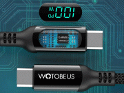 پاور میٹر ڈسپلے کے ساتھ یو ایس بی کیبل