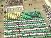 اسلام آباد میں تاریخ کا سب سے بڑا کشمیر کا انسانی پرچم بنایا گیا